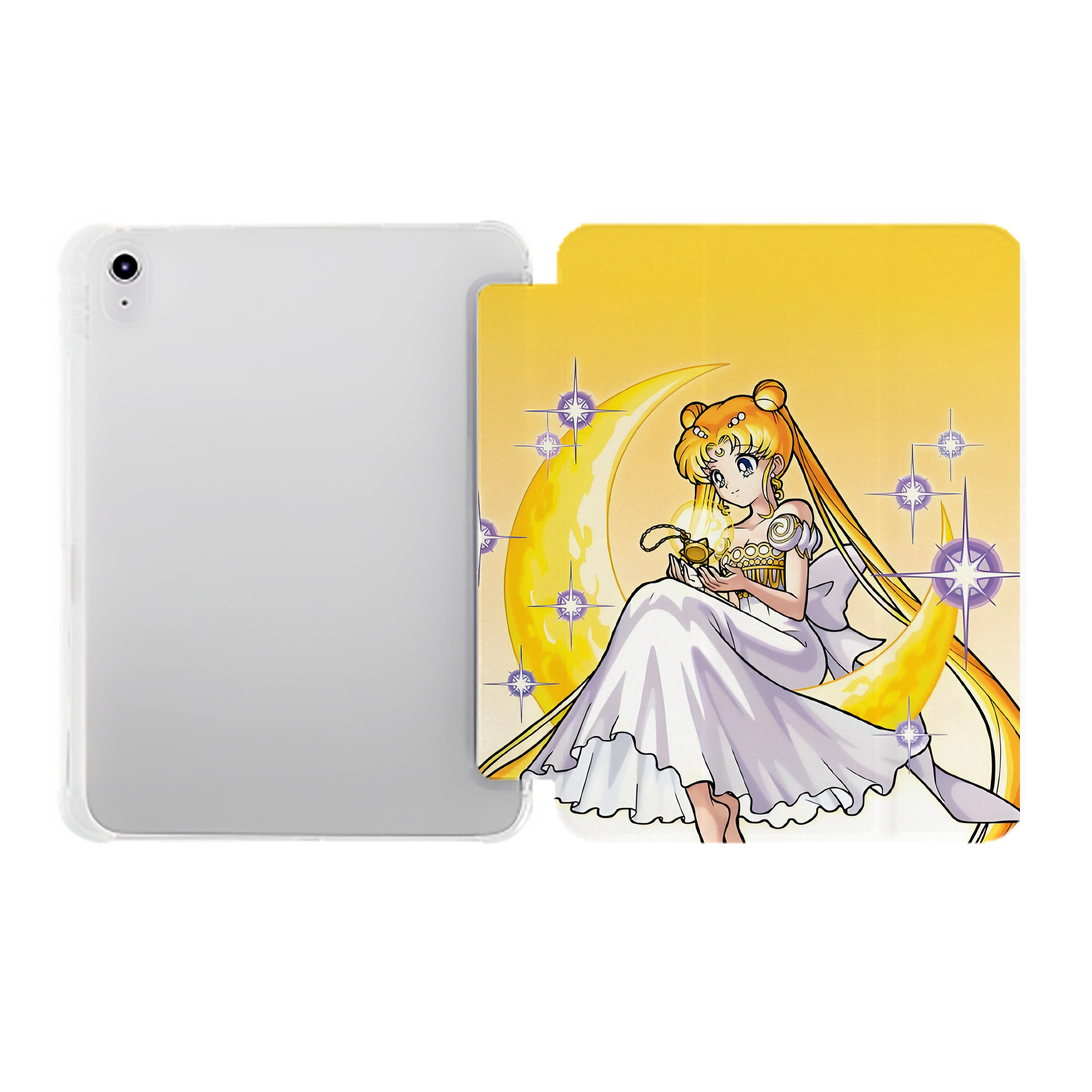 （画像用） 美少女戦士セーラームーン Sailor Moon IPad ケース ペン収納付き 三つ折りスタンド PUレザー×シリコン 対応機種9.5/10.5/10.9インチ